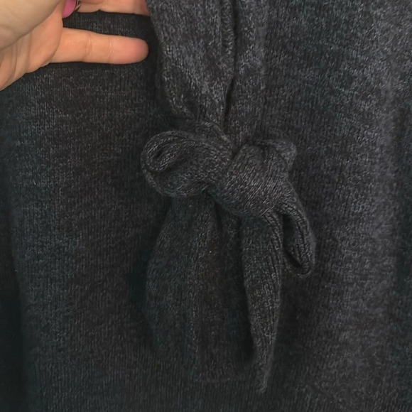 Madewell Womens Navy/black marled sweater with tie cuffs.‎ Size S (generous fit) - Picture 3 of 7